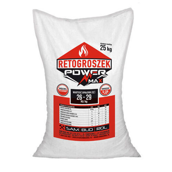 Obrazek RETOGROSZEK POWER MAX - Węgiel Groszek 5-25 wor.25kg